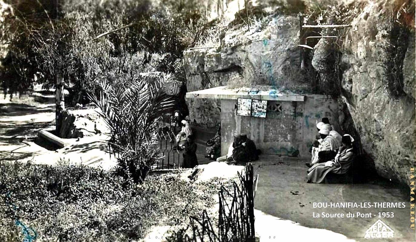 Bou-Hanifia-Les-Thermes - Source du Pont - 1953.jpg